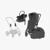 Cybex TALOS S Lux Duovogn inkl. Maxi-Cosi CabrioFix i-Size Autostol Baby & Base, Moon Black/Black