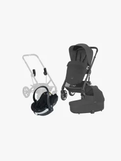 Cybex TALOS S Lux Duovogn inkl. BeSafe iZi Go Modular X2 i-Size Autostol Baby, Moon Black/Black