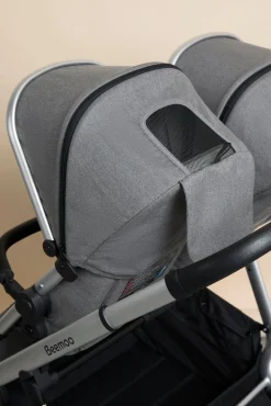 DEMOEKSEMPLAR Beemoo Pro Twin Søskendevogn, Grey