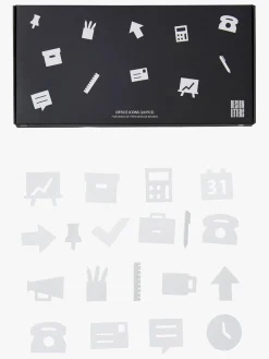 Design Letters Kontorikoner til Opslagstavle 20 pcs, Hvid