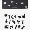 Design Letters Partyikoner til Opslagstavle 20 pcs, Sort