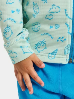 Didriksons Jadis Trøje med Lynlås, Doodle Pale Mint