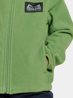 Didriksons Muskot  Vindtæt Vindtæt Fleecetrøje, Algae Green
