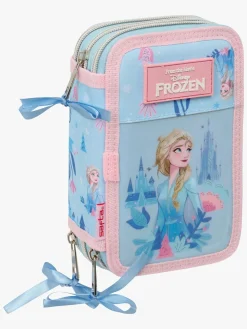 Disney Frozen Penalhus med 3 Rum Ice Magic, Lyseblå