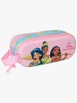 Disney Princess 3D Rygsæk 8,5L & Penalhus, Blå/Pink