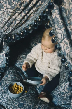 DockATot Futon Royal Madras, Pink & Rose, Blue