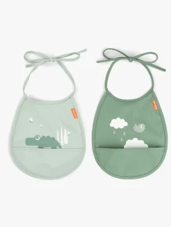 Done By Deer Croco Tiny Pocket Hagesmæk 2-Pak, Green