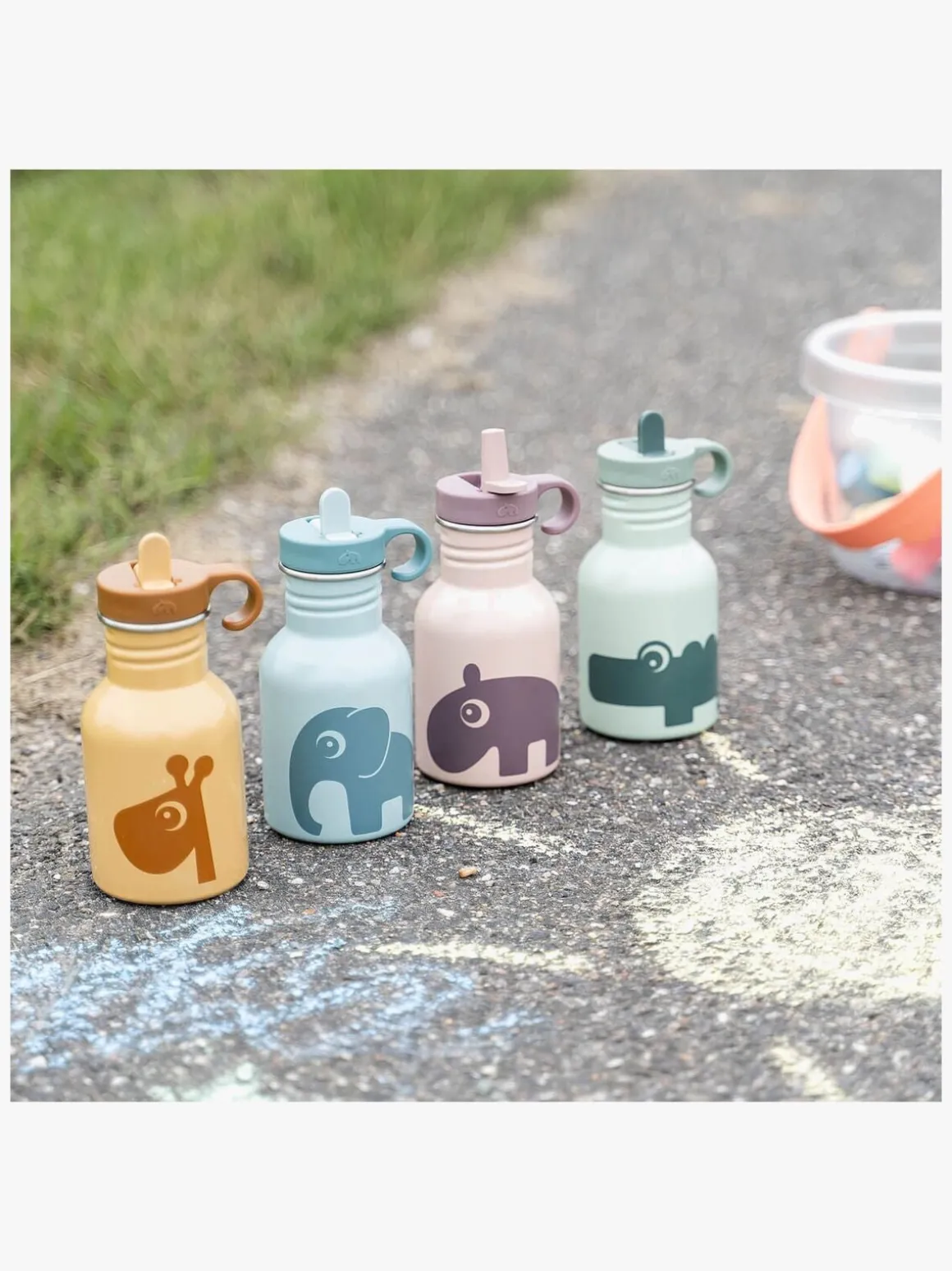 Done By Deer Elphe Metalflaske, Blue