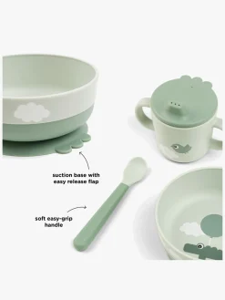 Done By Deer Foodie Madsæt Happy Clouds, Green