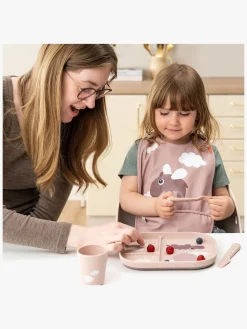 Done By Deer Foodie Opdelt Tallerken Happy Clouds, Pink