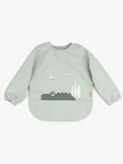 Done By Deer Langærmet Hagesmæk med Lomme Croco, Green