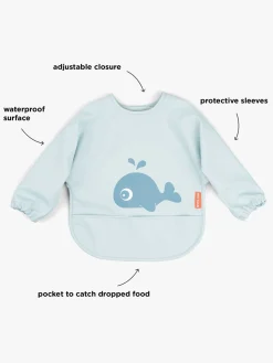 Done By Deer  Langærmet Hagesmæk med Lomme Wally, Blue