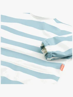 Done By Deer Langærmet Hagesmæk, Stripes Blue