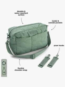 Done By Deer Quiltet Pusletaske med Barnevognskrog, Green