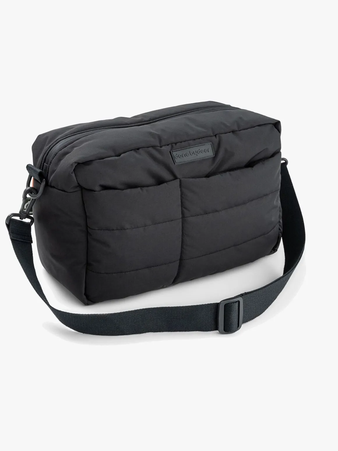 Done By Deer Quiltet Pusletaske med Barnevognskrog, Black