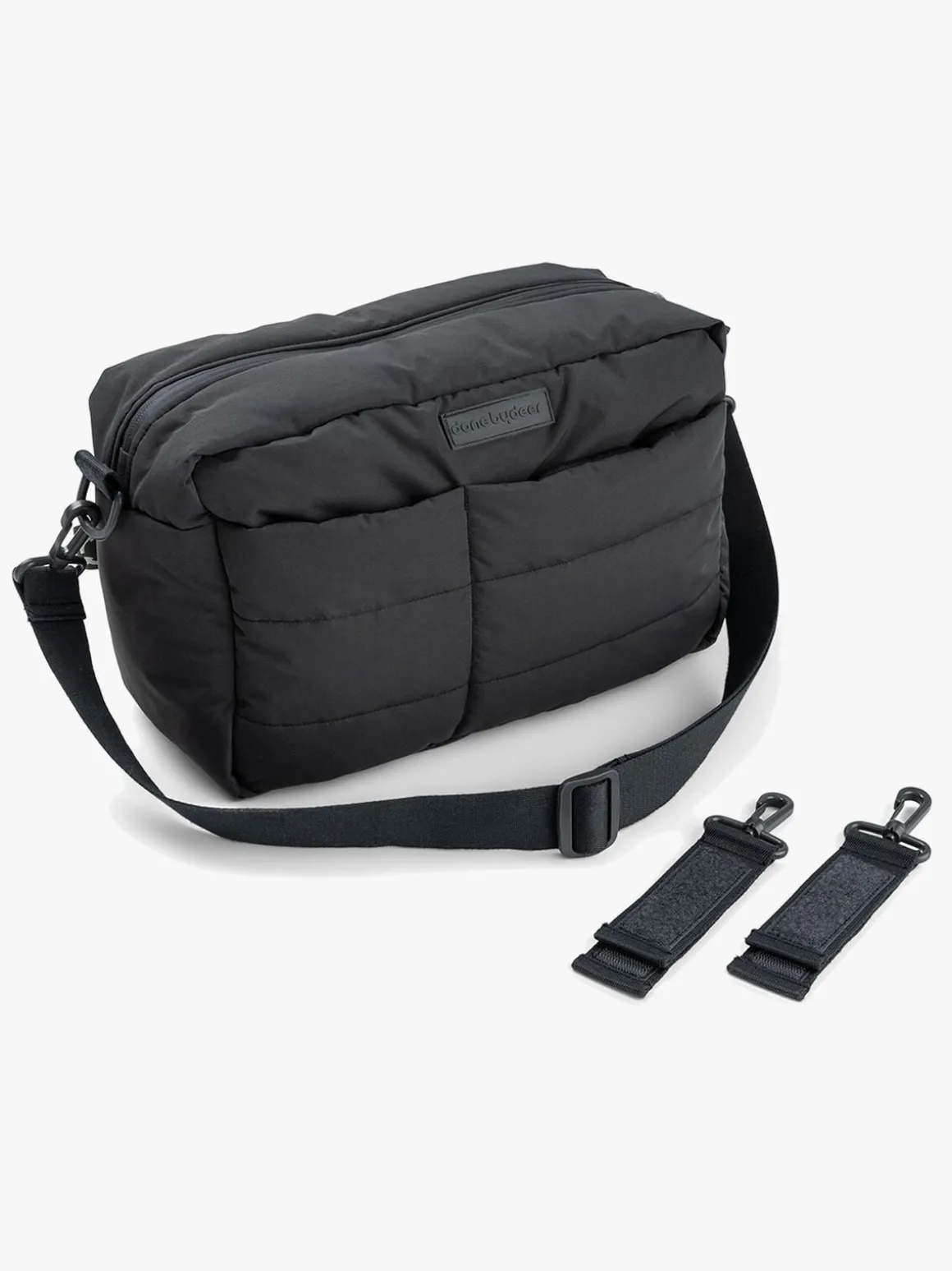 Done By Deer Quiltet Pusletaske med Barnevognskrog, Black