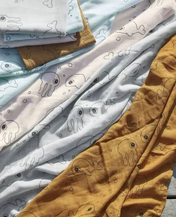 Done By Deer Stofble Sea Friends 120x120 2-pak, Blue