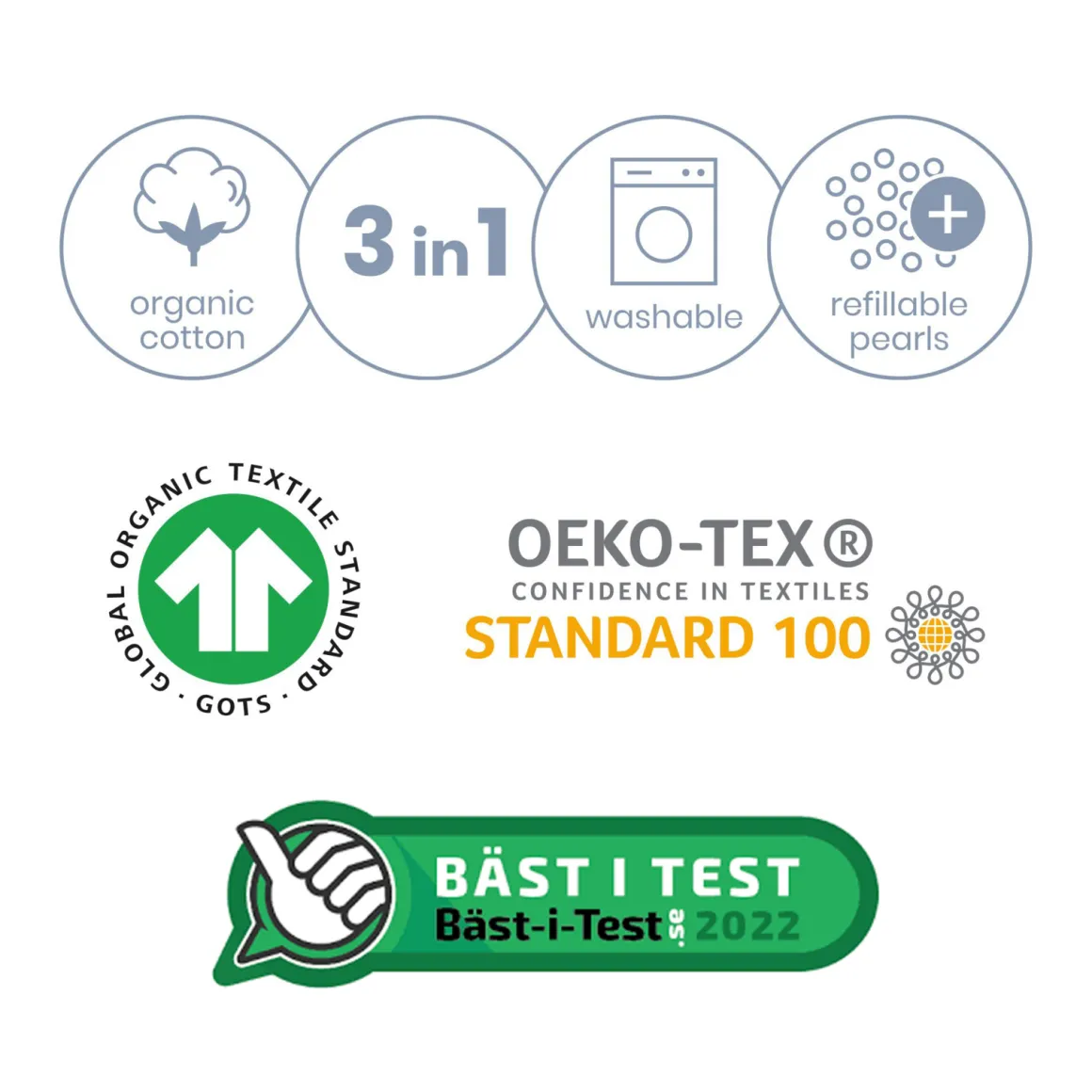 Doomoo Amme- & Graviditetspude, Moln Kaki