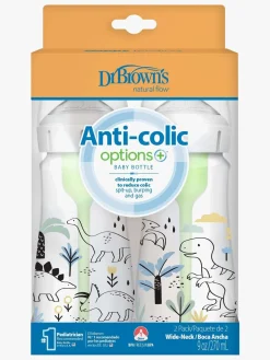 Dr. Brown's WideNeck Options+ Sutteflasker 270 ml 2-Pak, Hvid