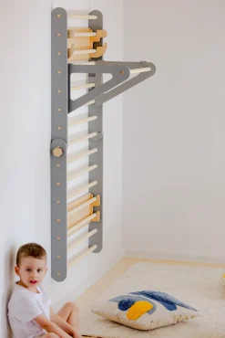 Duck Woodworks Klatretrekant Væg, Grå