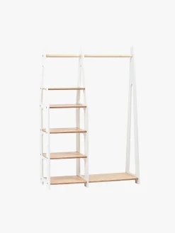 Duck Woodworks Knagerække med Hylder, Hvid