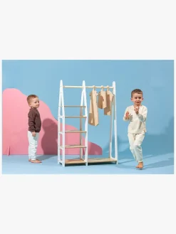 Duck Woodworks Knagerække med Hylder, Hvid