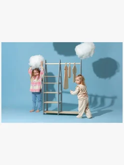 Duck Woodworks Knagerække med Hylder, Grå