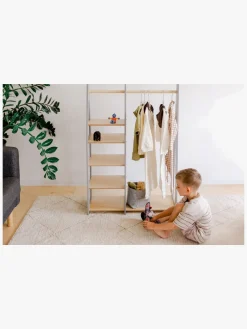 Duck Woodworks Knagerække med Hylder, Grå