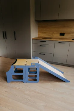 Duck Woodworks Rutsjebane til Sammenklappeligt Læringstårn, Blå