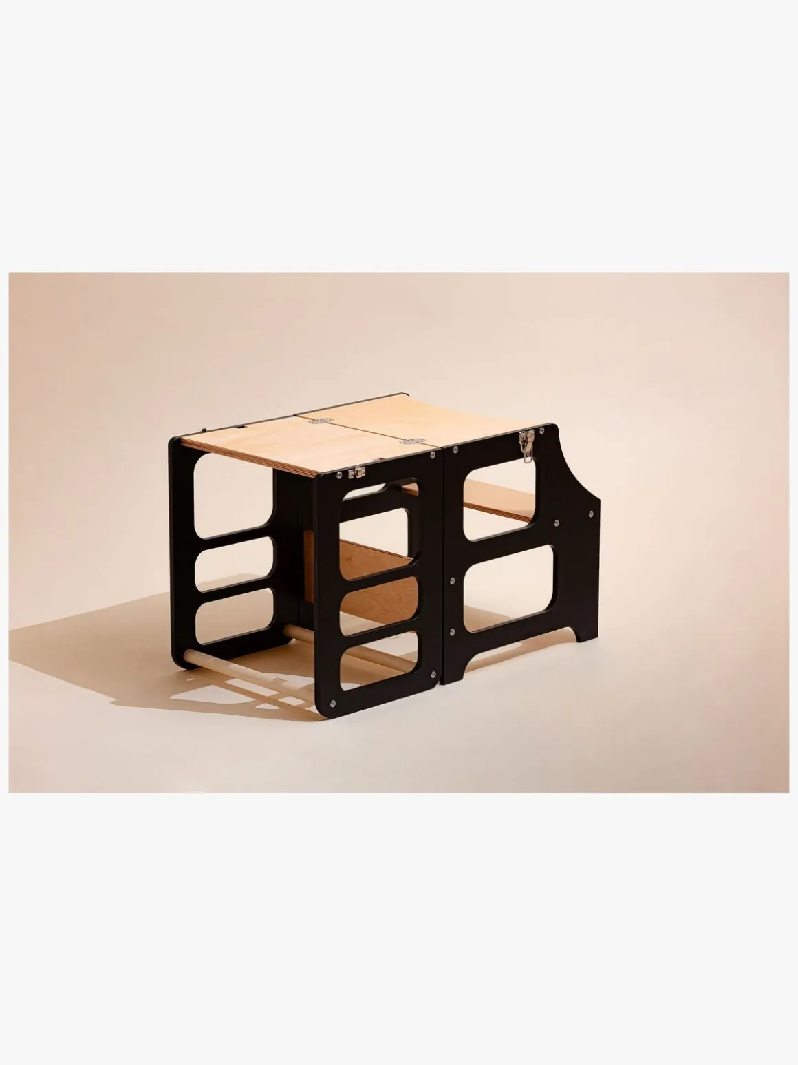 Duck Woodworks Sammenklappeligt Læringstårn, Sort