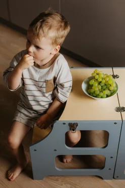 Duck Woodworks Sammenklappeligt Læringstårn, Grå