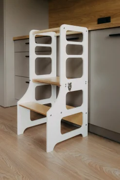 Duck Woodworks Sammenklappeligt Læringstårn, Hvid