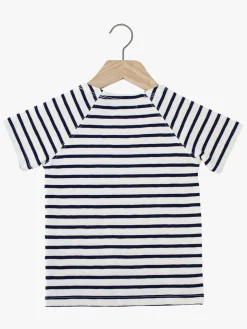 Ebbe Vallmo T-Shirt, Offwhite/Dark Navy