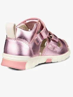 Ecco Mini Stride Sandaler, Old Rose Metallic