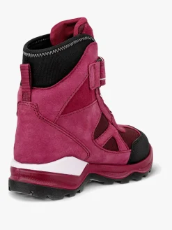 Ecco Snow Mountain WP 1V Vinterstøvler Jr, Black/Red Plum/Dark Ruby