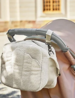 Elodie Cross Body Pusletaske, White Bouclé