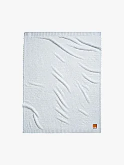 Elodie  Pointelle-strikket Tæppe 100x75, Bermuda Blue