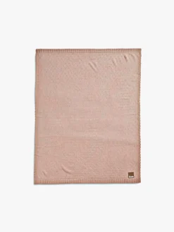 Elodie  Pointelle-strikket Tæppe 100x75, Blushing Pink
