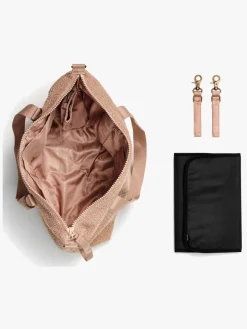 Elodie Soft Shell Pusletaske, Pink Bouclé