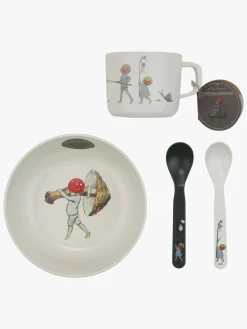 Elsa Beskow  Julemandens børn Spisesæt 3 Dele, Beige