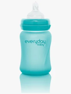 Everyday Baby Varmeindikator Sutteflaske Glas 150 ml, Turkis