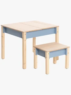 Family-scl Smart Opbevaring Bord med Stol, Dusty Blue