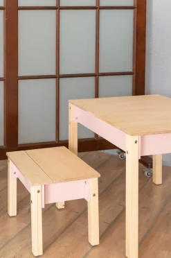 Family-scl Smart Opbevaring Bord med Stol, Pink