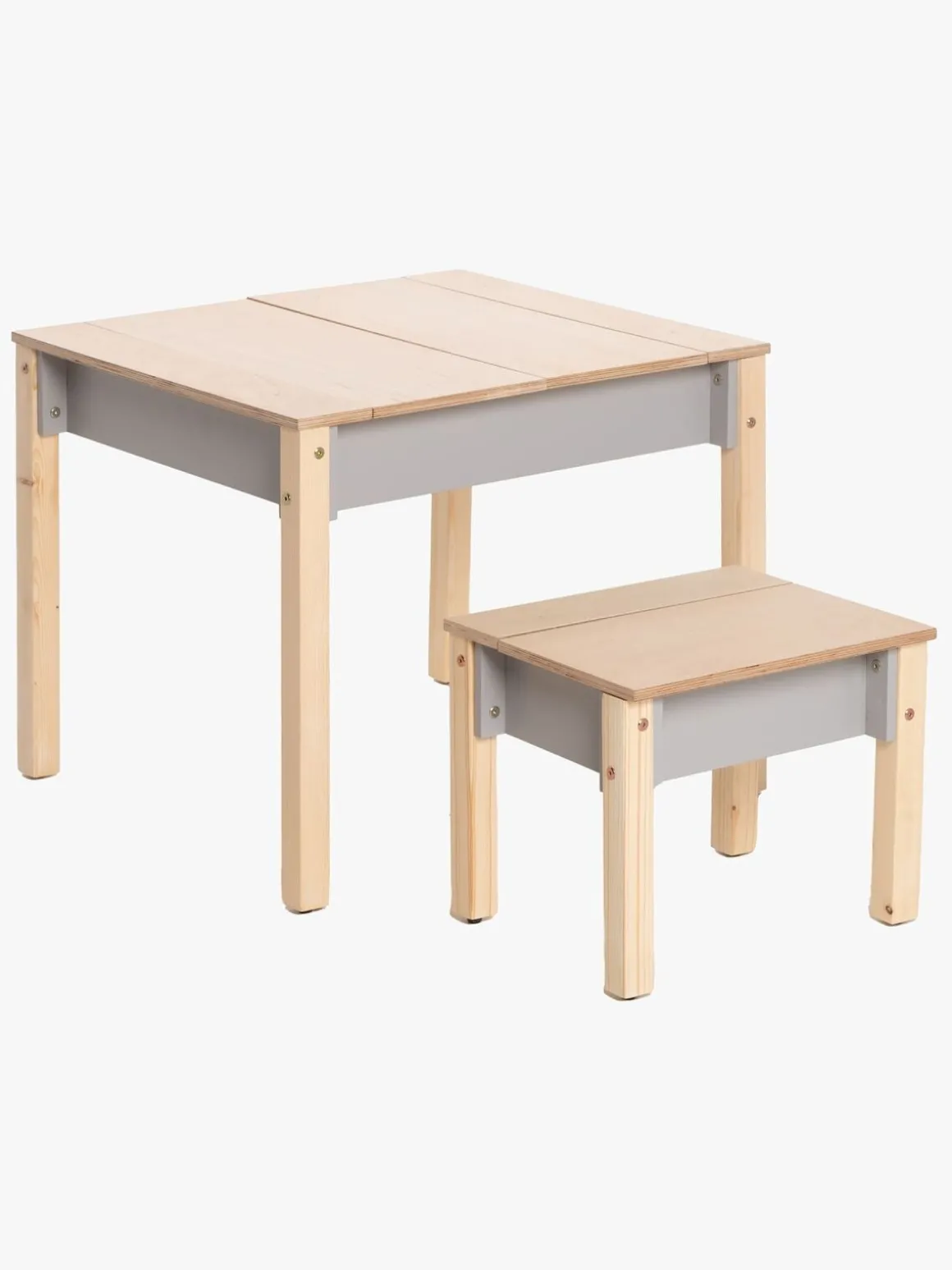 Family-scl Smart Opbevaring Bord med Stol, Grå
