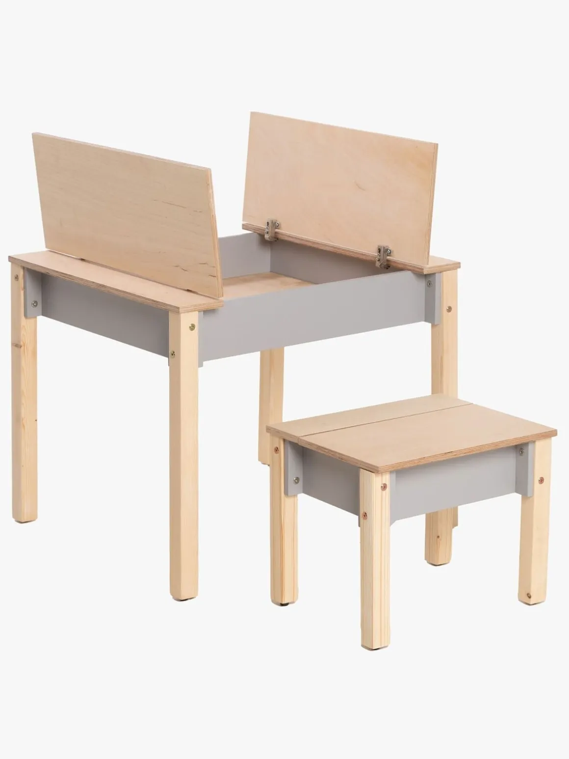 Family-scl Smart Opbevaring Bord med Stol, Grå