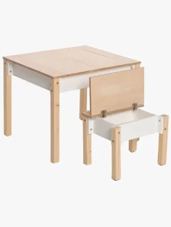 Family-scl Smart Opbevaring Bord med Stol, Hvid