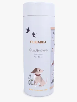 FILIBABBA Højdemåler, Blå Farm Animals