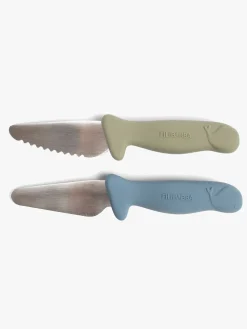 FILIBABBA Knivsæt til Børn 2-pak, Powder Blue/Green