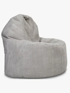 Furini Yoko Sækkestol Velour, Lysegrå