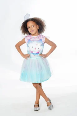 Gabby's Dollhouse Deluxe Cakey Cat Kostume med Hårbånd